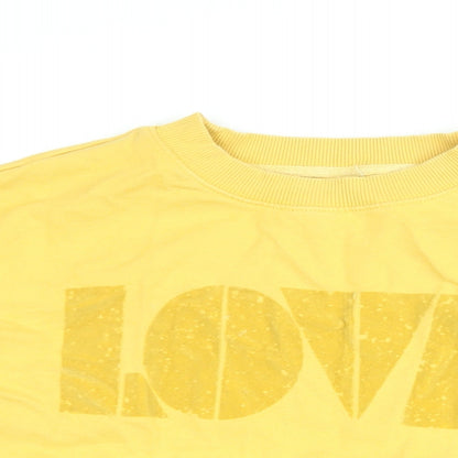 Womens UK Size M NEXT Yellow Pullover Sweatshirt