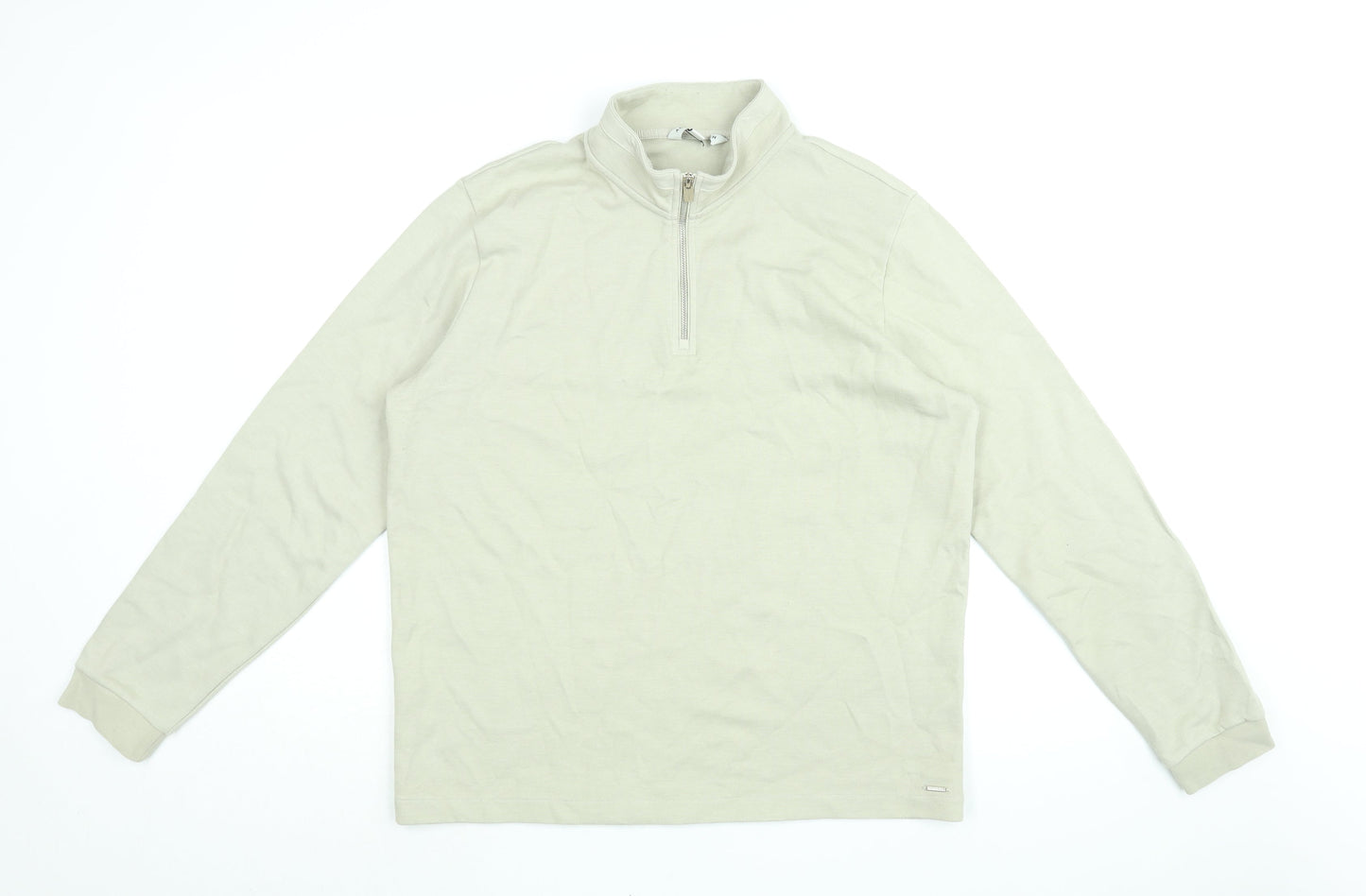 Autograph Mens Beige Cotton Pullover Sweatshirt Size L