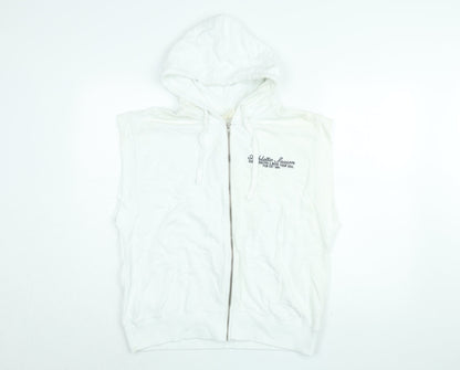 Womens UK Size S Pull&Bear White Full Zip Hoodie