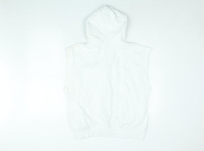 Womens UK Size S Pull&Bear White Full Zip Hoodie