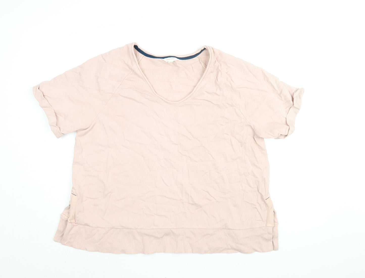 Womens UK Size L Per Una Pink Basic T-Shirt