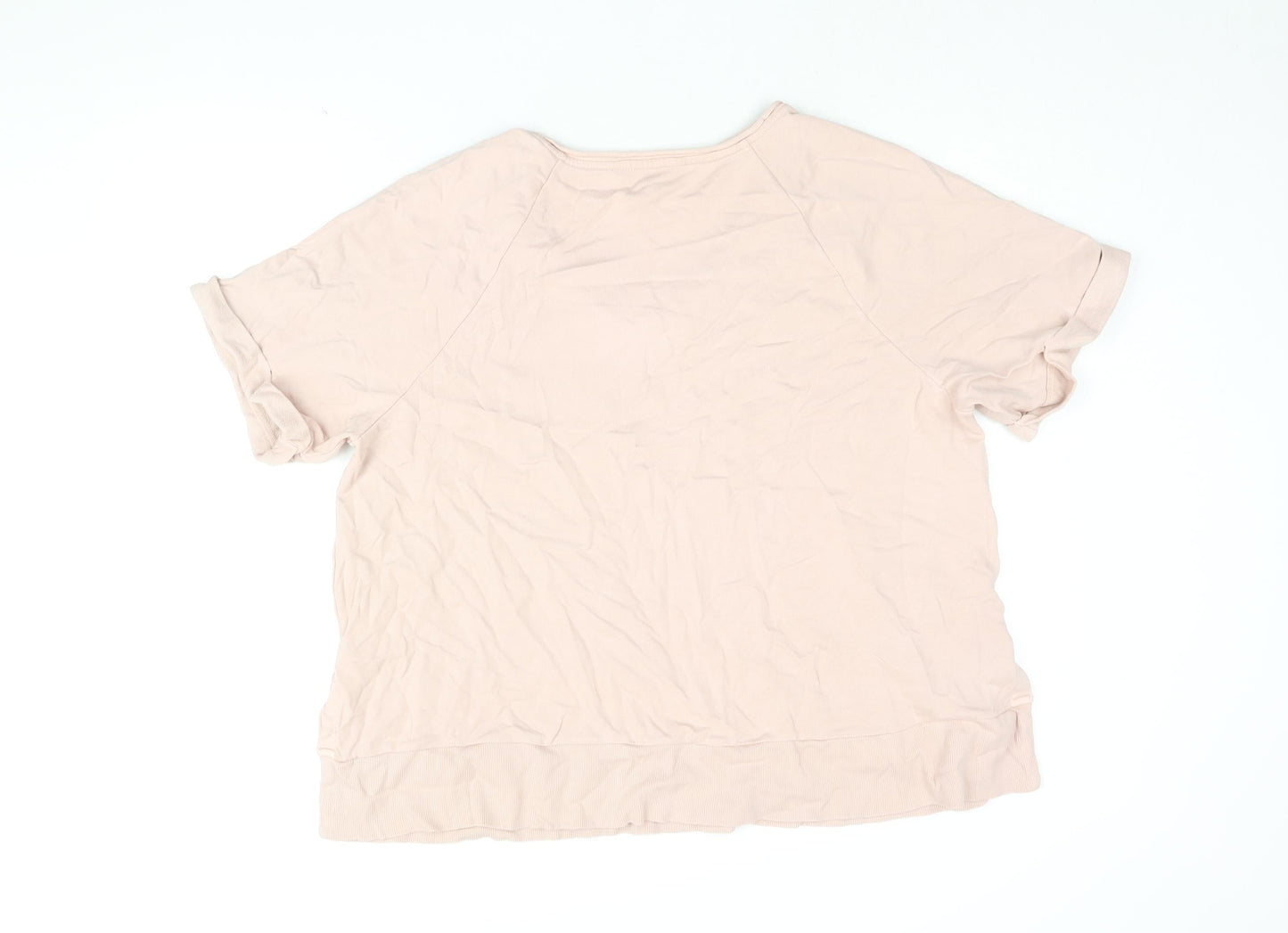 Womens UK Size L Per Una Pink Basic T-Shirt