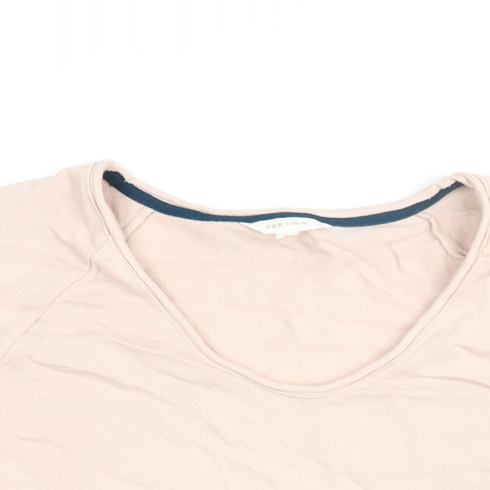 Womens UK Size L Per Una Pink Basic T-Shirt