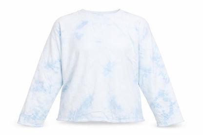 Marks & Spencer Womens Blue Cotton Pullover Sweatshirt Size 14 Pullover - Tie Dye