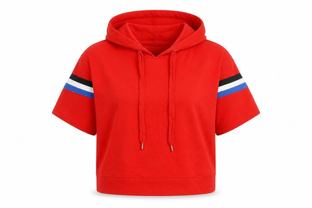 Womens UK Size L Bershka Red Pullover Hoodie