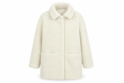 Womens UK Size L H&M White Overcoat