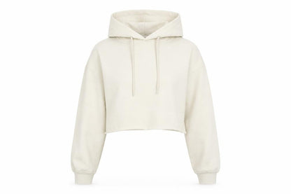 PRETTYLITTLETHING Womens Beige Cotton Pullover Hoodie Size S Pullover