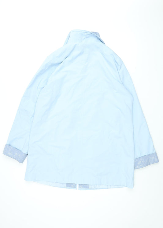 Klass Womens Blue Overcoat Coat Size 16 Zip