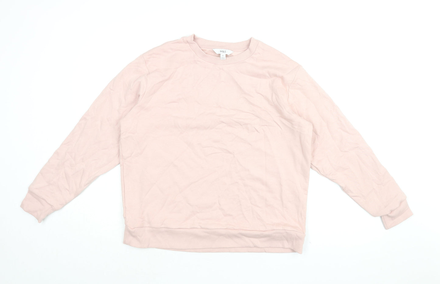 Womens UK Size M Marks and Spencer Pink Pullover Sweatshirt