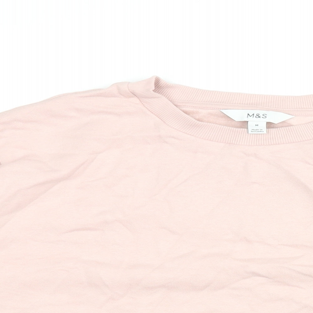 Womens UK Size M Marks and Spencer Pink Pullover Sweatshirt