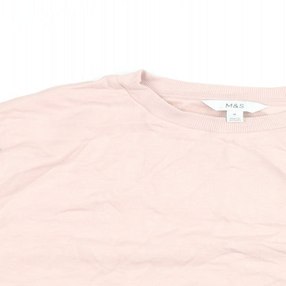 Womens UK Size M Marks and Spencer Pink Pullover Sweatshirt