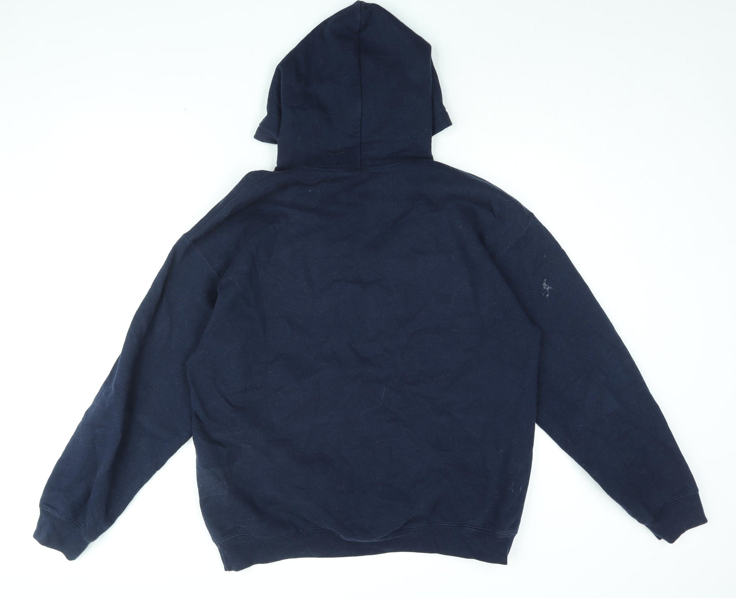 Mens UK Size L Gildan Blue Pullover Hoodie