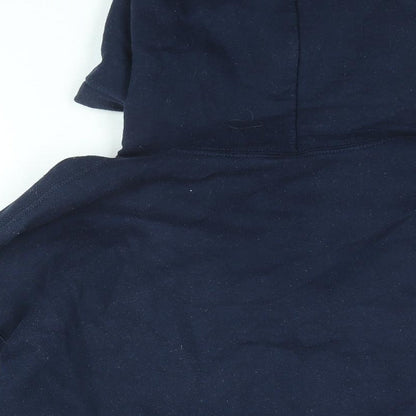 Mens UK Size L Gildan Blue Pullover Hoodie