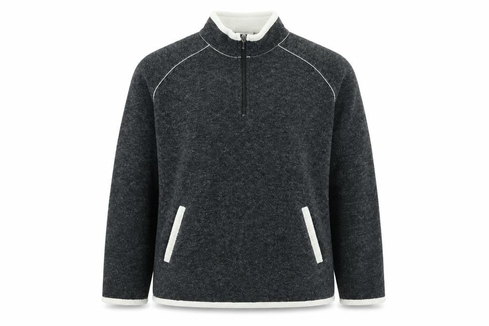 Next Womens Grey Acrylic Pullover Sweatshirt Size 12 Zip
