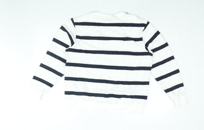 Womens UK Size M Marks and Spencer White Pullover Sweatshirt