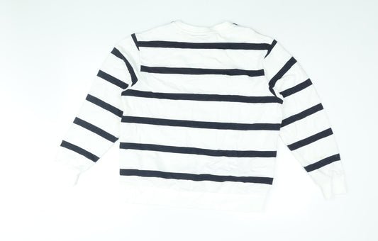 Womens UK Size M Marks and Spencer White Pullover Sweatshirt