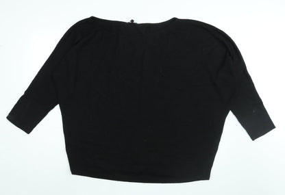 Womens UK Size 22 Friends Like These Black Basic T-Shirt