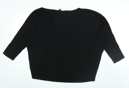 Womens UK Size 22 Friends Like These Black Basic T-Shirt