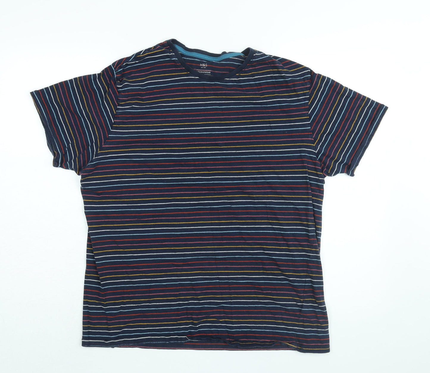 Womens UK Size L Marks and Spencer Blue Basic T-Shirt