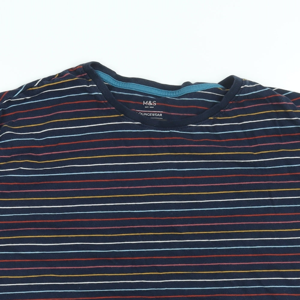 Womens UK Size L Marks and Spencer Blue Basic T-Shirt
