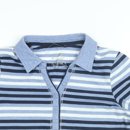 Womens UK Size 10 Bm Casual Blue Basic T-Shirt