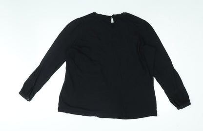 Womens UK Size 14 Marks and Spencer Black Basic T-Shirt