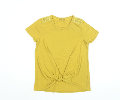 Womens UK Size 10 NEXT Yellow Basic T-Shirt