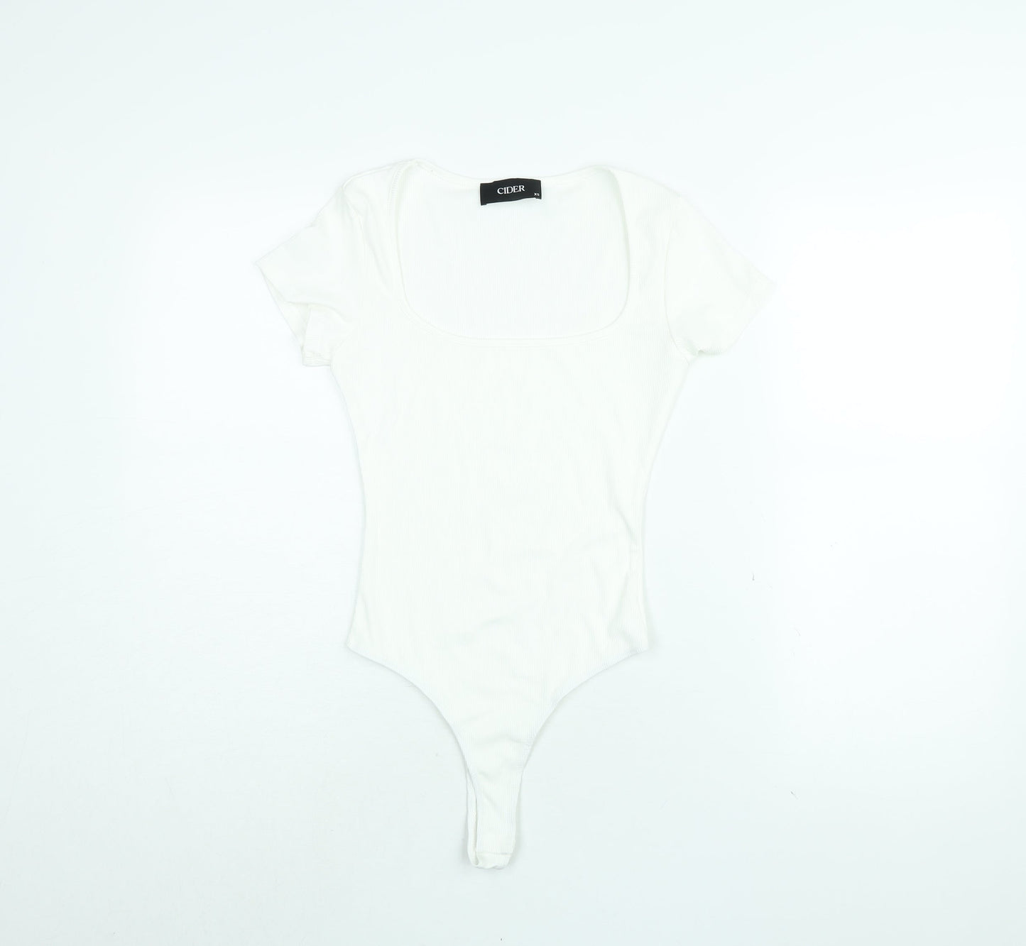 Cider Womens White Polyester Bodysuit One-Piece Size XS Snap