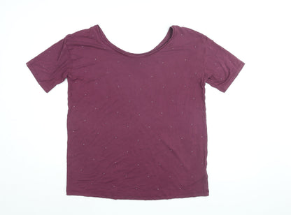 Womens UK Size 10 NEXT Purple Basic T-Shirt