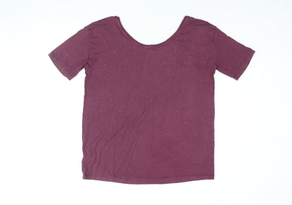 Womens UK Size 10 NEXT Purple Basic T-Shirt