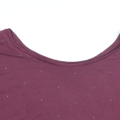 Womens UK Size 10 NEXT Purple Basic T-Shirt