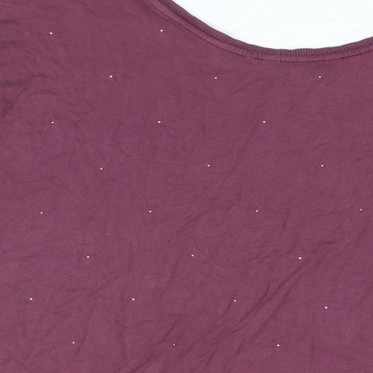 Womens UK Size 10 NEXT Purple Basic T-Shirt