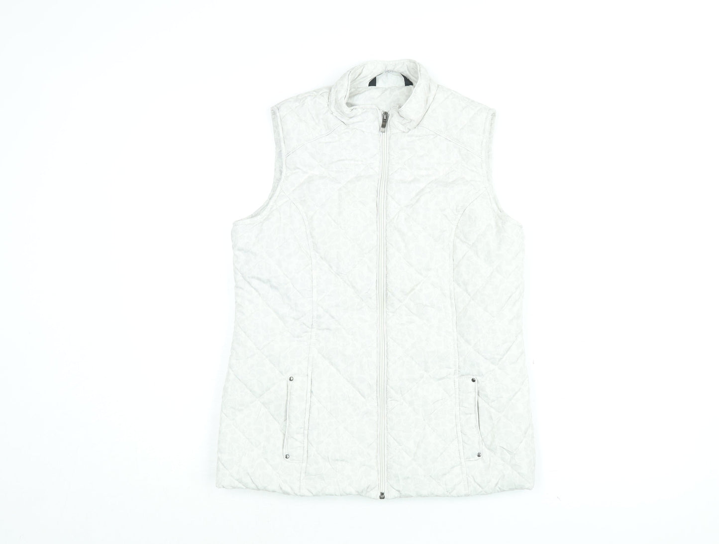 Womens UK Size 10 BM Collection White Gilet