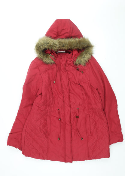 Womens UK Size 18 BHS Red Overcoat