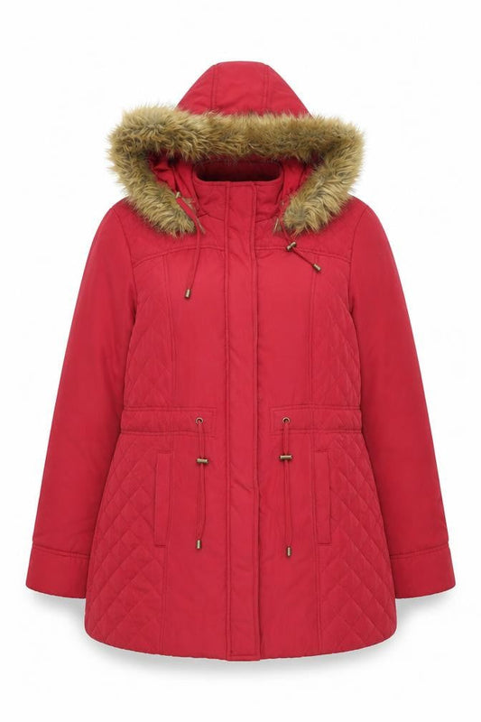 Womens UK Size 18 BHS Red Overcoat