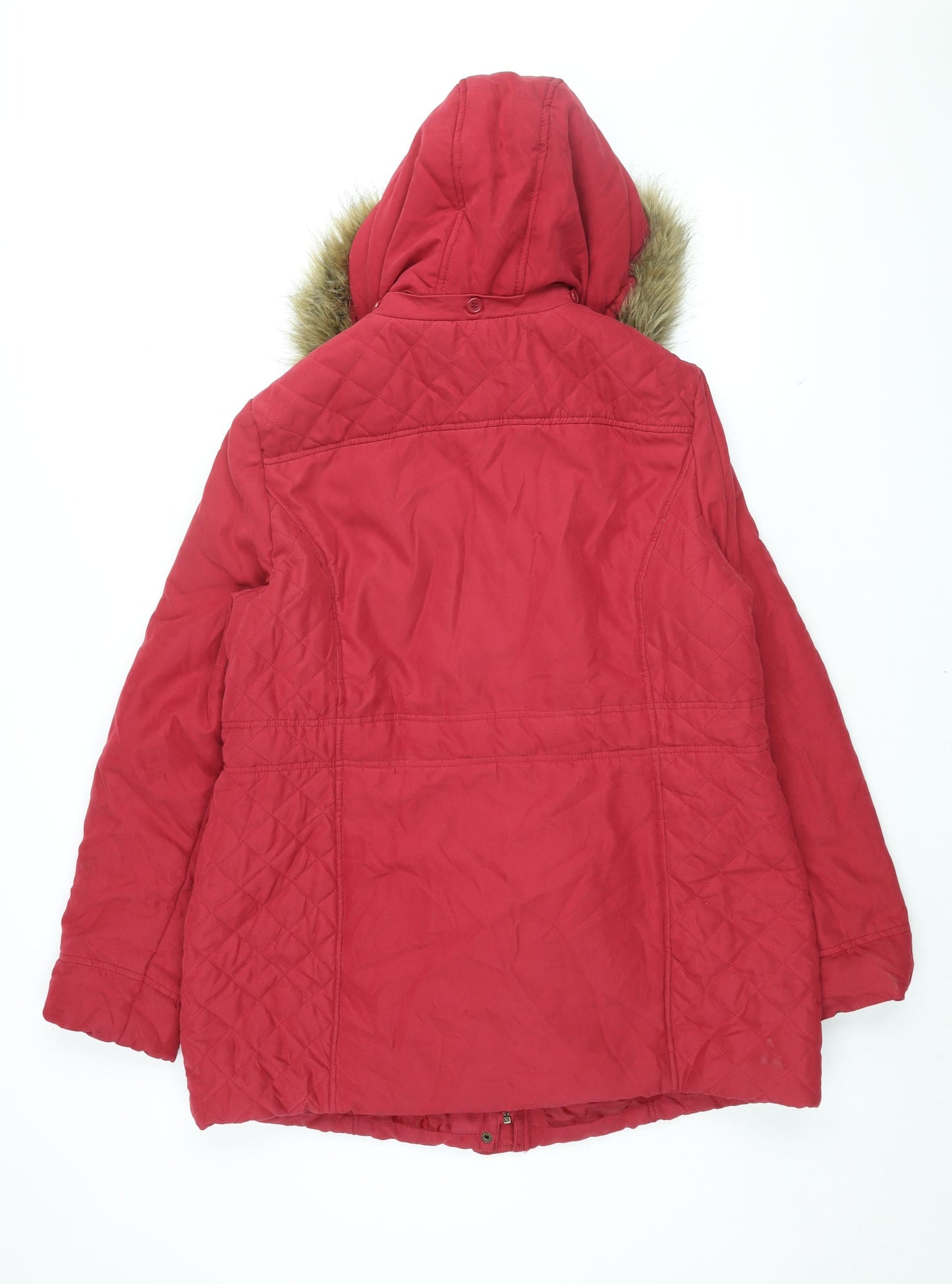 Womens UK Size 18 BHS Red Overcoat