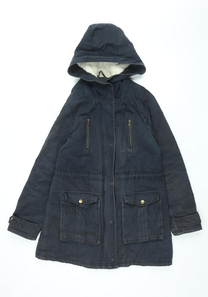 Womens UK Size 12 New Look Blue Overcoat