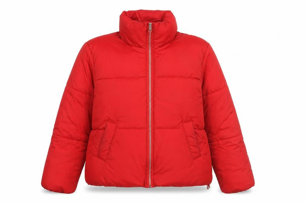 Womens UK Size L New Look Red Puffer Jacket