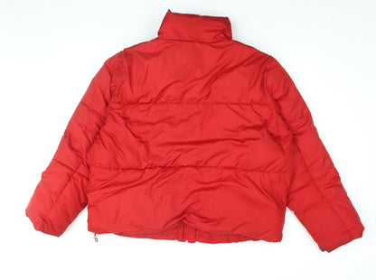 Womens UK Size L New Look Red Puffer Jacket