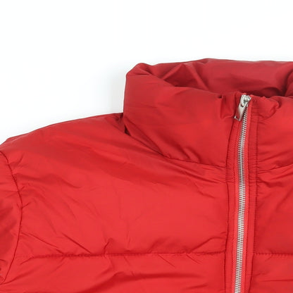 Womens UK Size L New Look Red Puffer Jacket