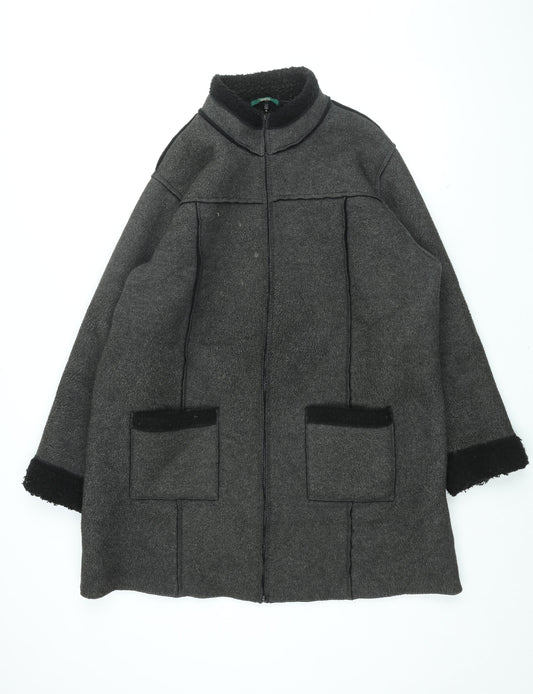 Womens UK Size 18 Marks and Spencer Grey Overcoat