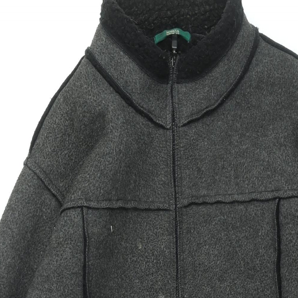 Womens UK Size 18 Marks and Spencer Grey Overcoat