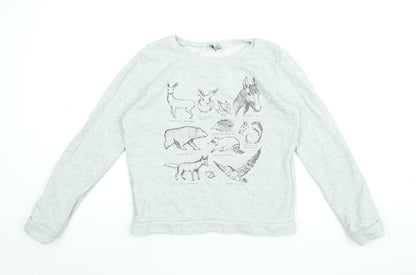 Womens UK Size 14 ASOS Grey Pullover Sweatshirt