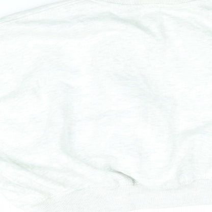 Zara Womens Grey Cotton Pullover Sweatshirt Size L Pullover