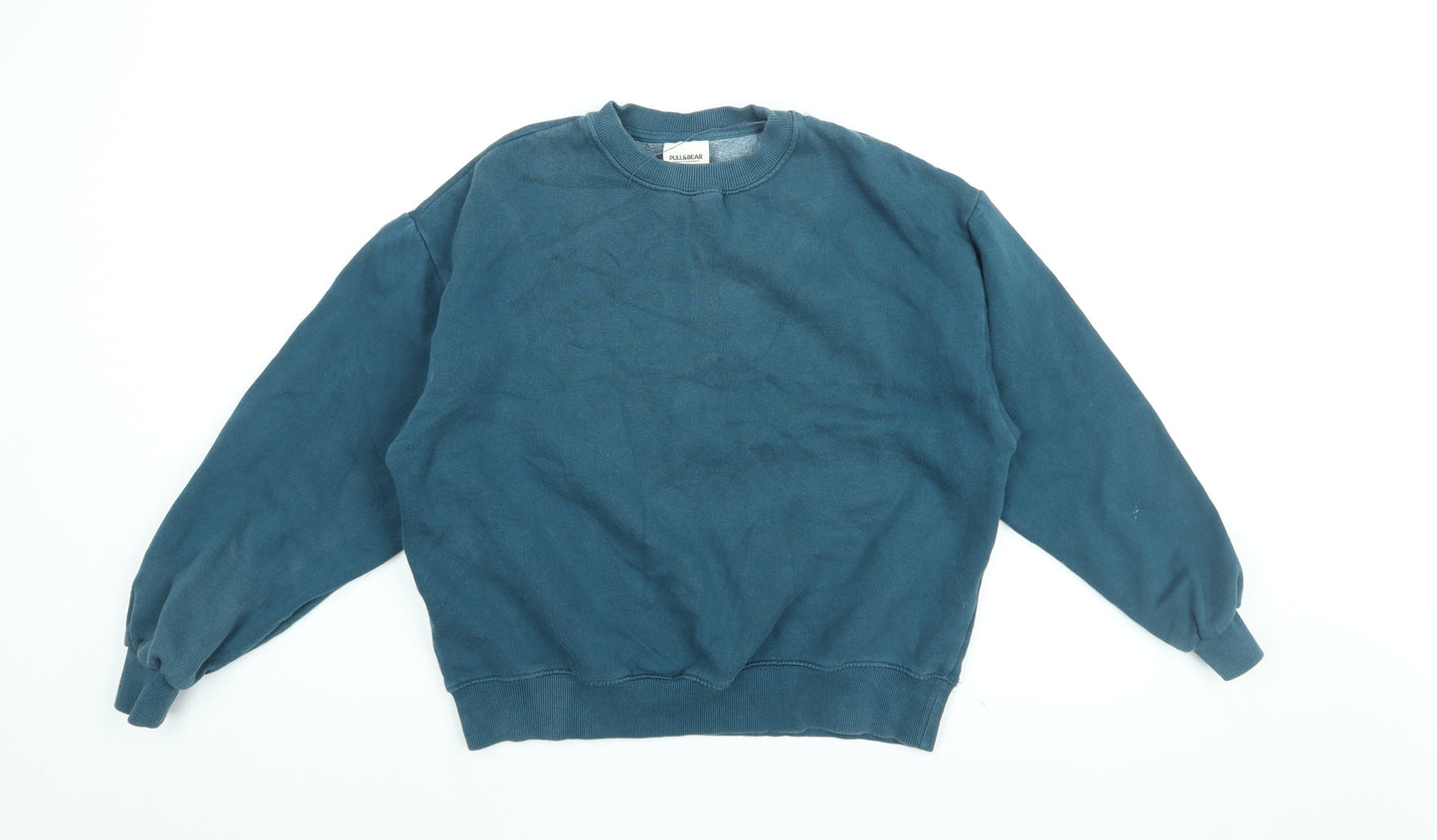 Womens UK Size S Pull&Bear Blue Pullover Sweatshirt