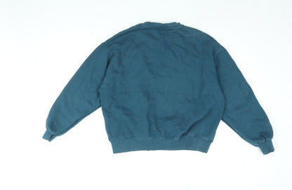 Womens UK Size S Pull&Bear Blue Pullover Sweatshirt