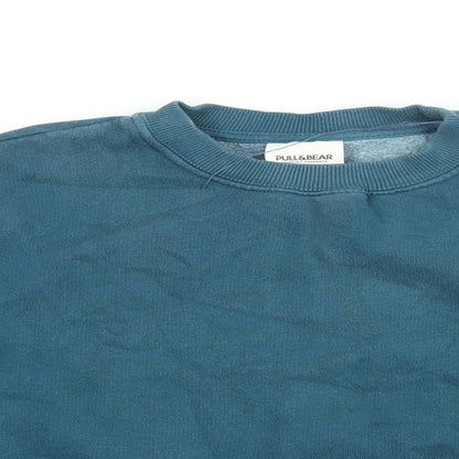Womens UK Size S Pull&Bear Blue Pullover Sweatshirt