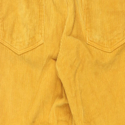 ASOS Womens Yellow Cotton Straight Jeans Size 32 in L32 in Regular Zip - Corduroy
