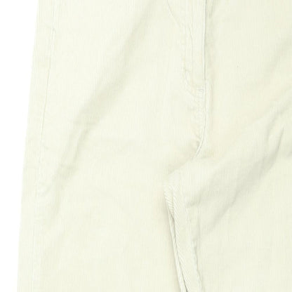 Dorothy Perkins Womens Beige Cotton Bootcut Jeans Size 12 L36 in Regular Zip - Corduroy