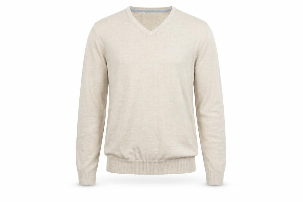 Mens UK Size M Easy Beige Pullover Jumper